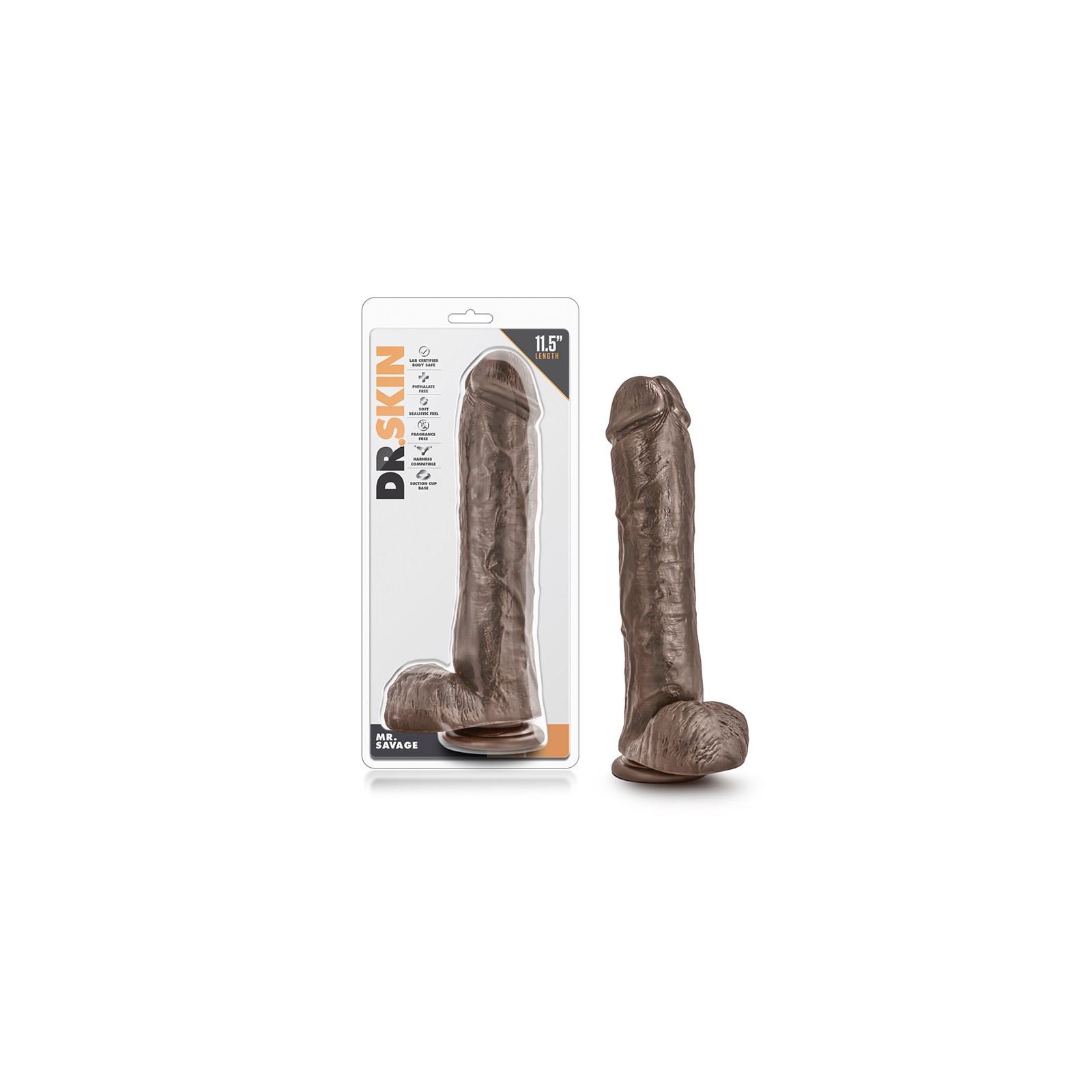 Dr. Skin Mr. Savage Dildo Realista - Marrón