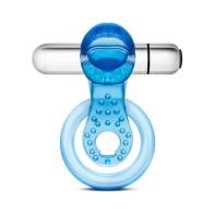 Anillo Vibrador de Lengua Azul con 10 Funciones