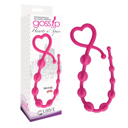 Curve Toys Silicone Ridged Anal Beads