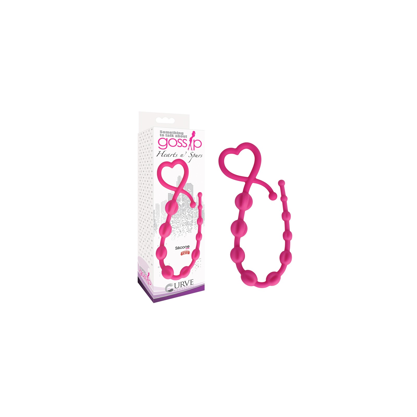 Curve Toys Silicone Ridged Anal Beads