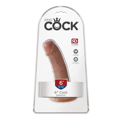 Dildo Realista Pipedream King Cock de 6 in. con Base de Succión