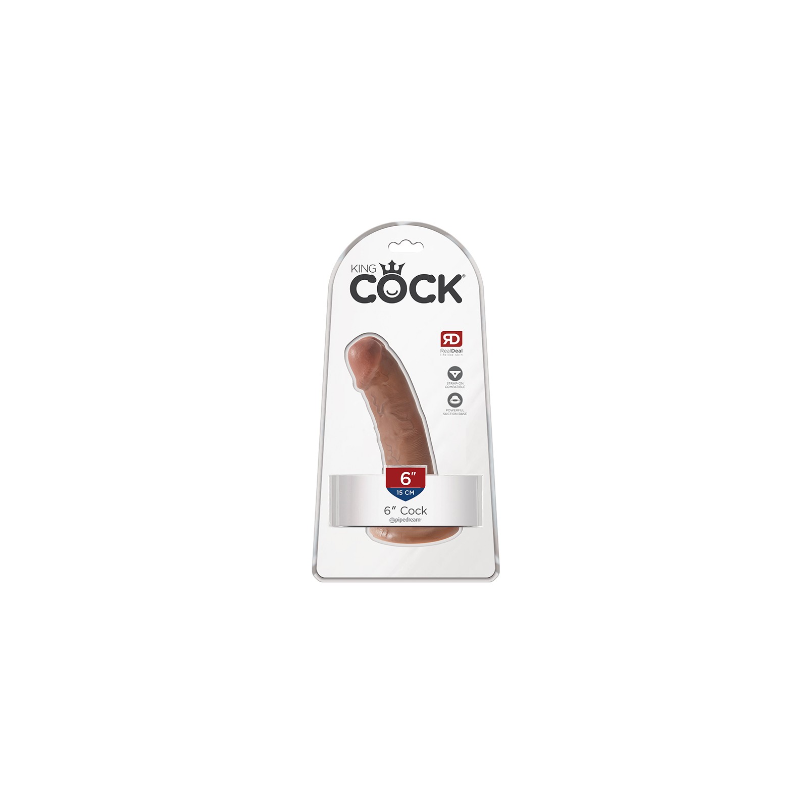 Dildo Realista Pipedream King Cock de 6 in. con Base de Succión