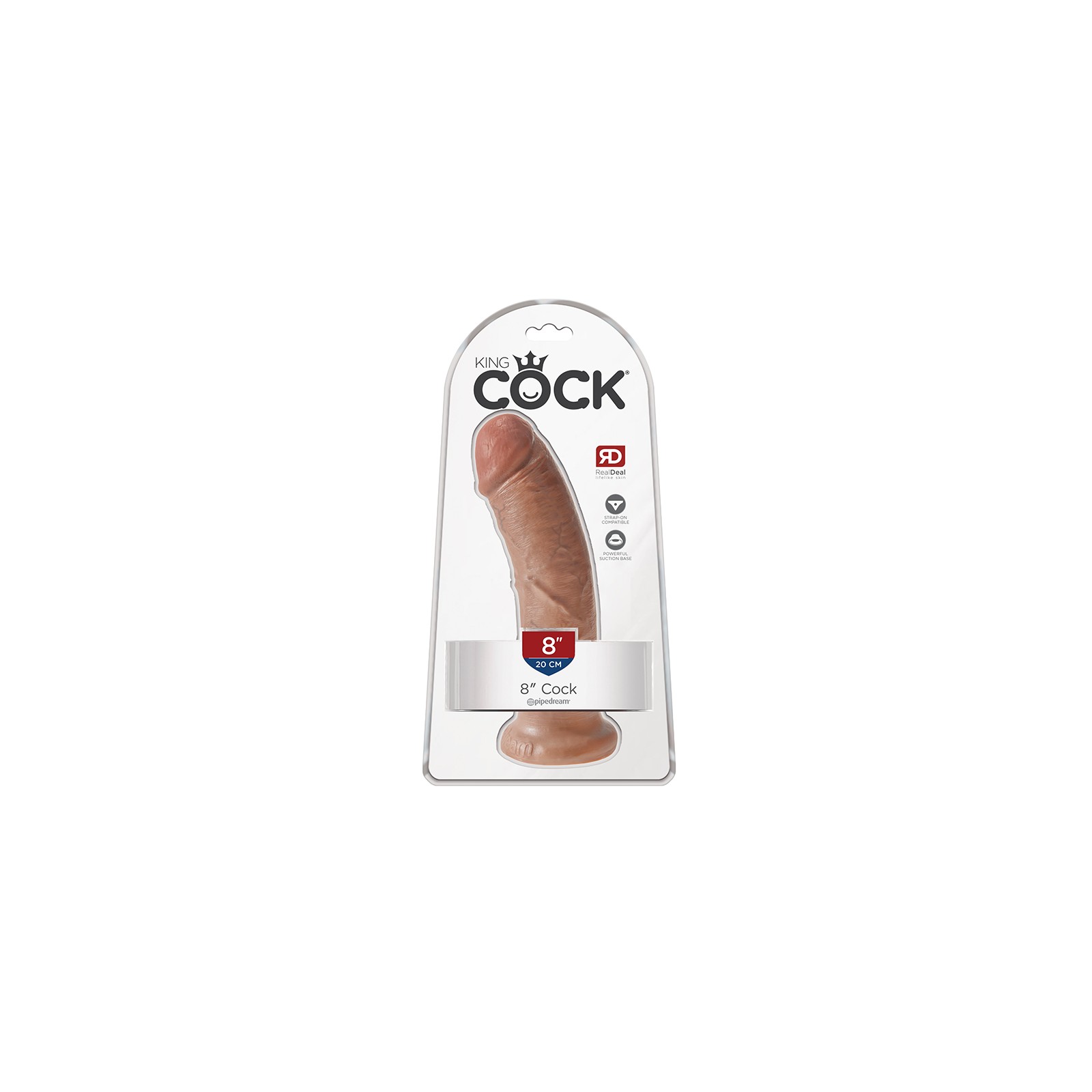 Pipedream King Cock 8 in. Realistic Dildo with Suction Cup