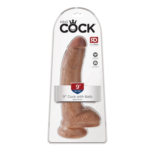 Dildo Realista Pipedream King Cock 9 in. con Ventosa Beige - Placer Absoluto