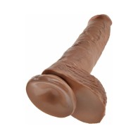 Dildo Realista Pipedream King Cock de 10 in. con Testículos Beige - Experiencia Realista