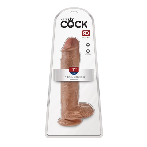 Dildo Realista King Cock de 11 Pulgadas con Ventosa Pipedream