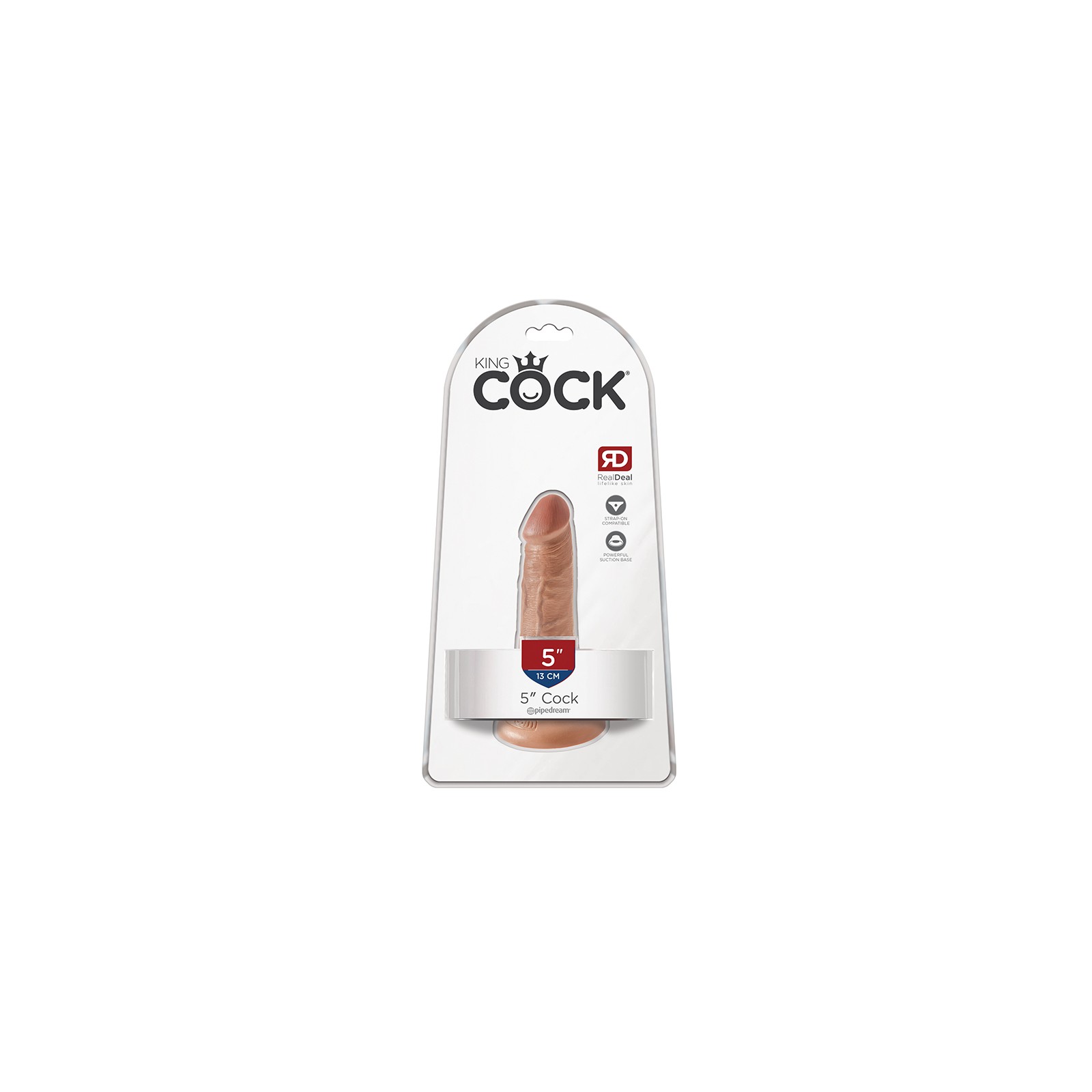 Dildo Realista Pipedream King Cock 5 in. Con Succión Beige