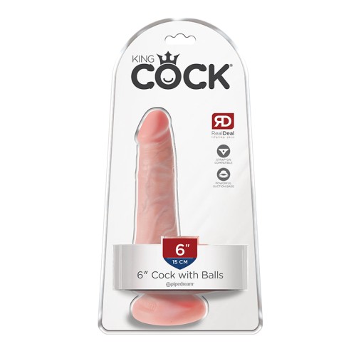 Pipedream Dildo King Cock de 6 Pulgadas con Testículos