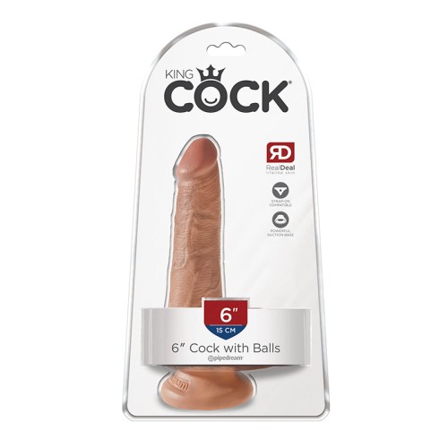 Pipedream King Cock 6 in. Dildo with Balls