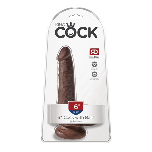 Dildo Realista Pipedream King Cock de 6 Pulgadas con Base de Succión