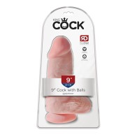 Dildo Chubby de Pipedream King Cock de 9 in. con Base de Succión