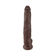 Pipedream King Cock 14 in Dildo With Balls Brown