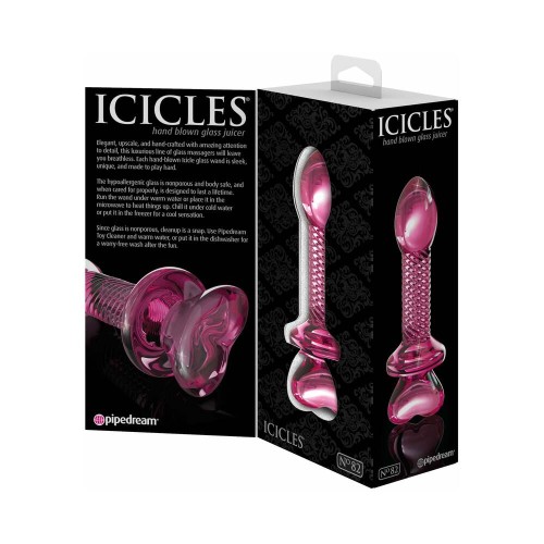 Pipedream Icicles No. 82 Textured Glass Dildo