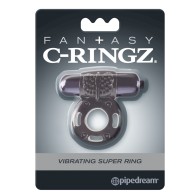 Anillo Vibrador Super Ring C-Ringz Pipedream Negro