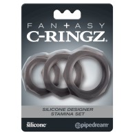 Set de Cockrings de Silicona Pipedream C-Ringz