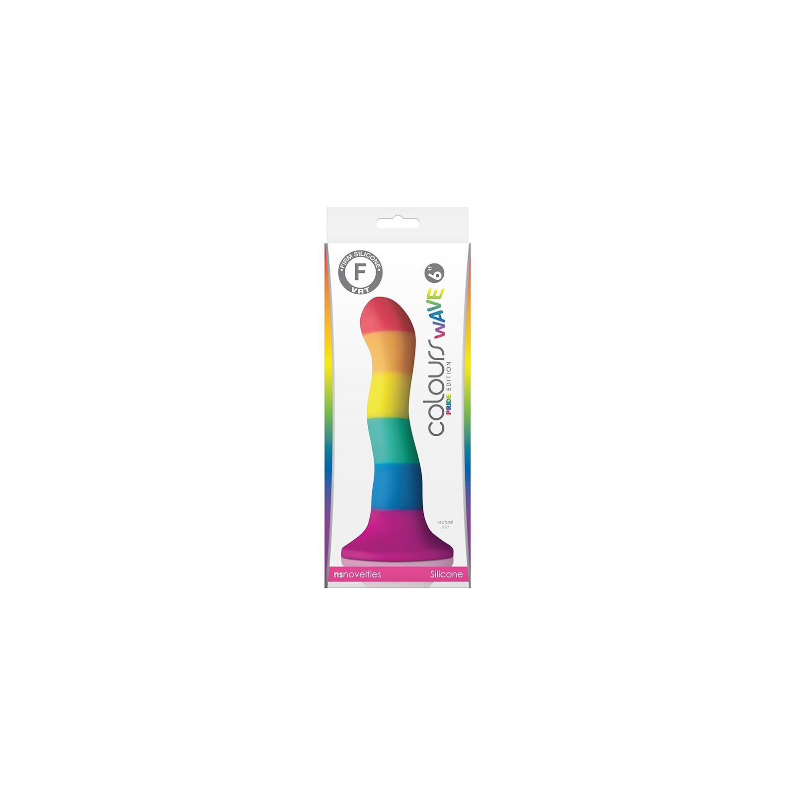 Colours Pride Edition 6 in. Wave Rainbow Dildo