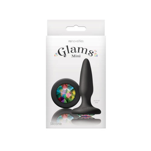 Mini Plug Anal Glams con gema Arcoíris - Elegante y Sofisticado