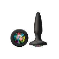 Mini Plug Anal Glams con gema Arcoíris - Elegante y Sofisticado