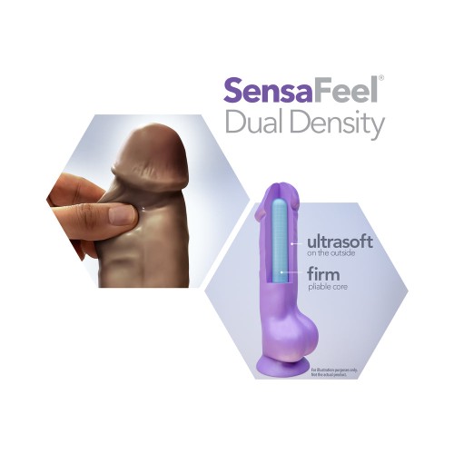 Au Naturel Big Billy 9 in. Posable Dual Density Dildo with Balls Brown