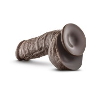 Dr. Skin Mr. D Realistic 8.5 in. Dildo with Balls Brown