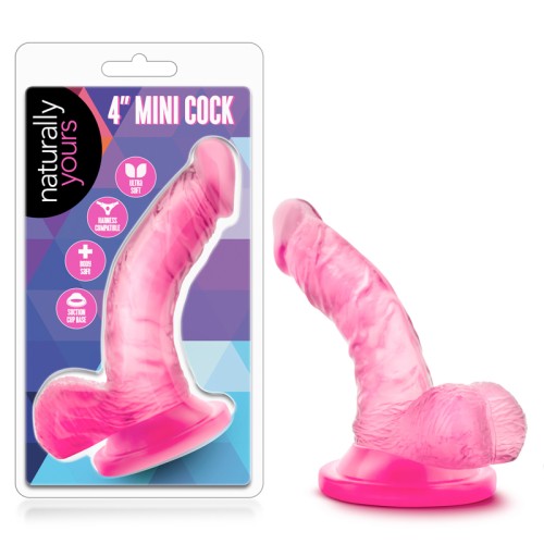 Naturally Yours 4 in. Mini Pink Realistic Dildo