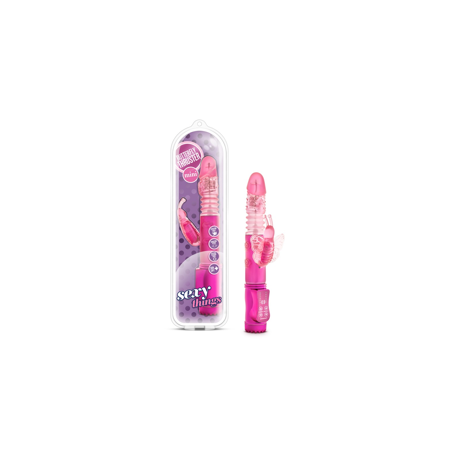 Sexy Things Butterfly Thruster Mini Vibrator Fuchsia