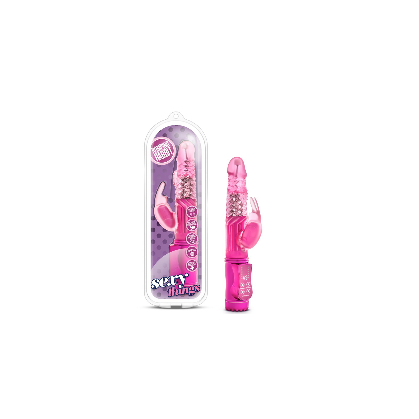 Vibrador de Estimulación Dual Romping Rabbit Fucsia