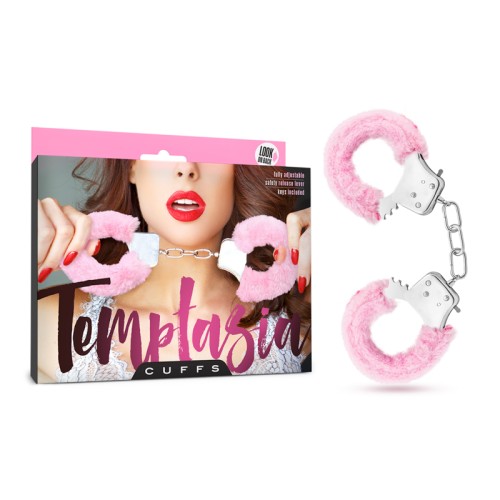 Temptasia Adjustable Faux Fur Cuffs - Pink for Playful Fun