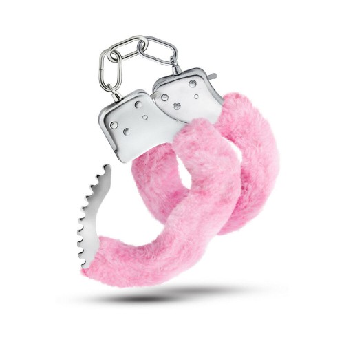 Temptasia Adjustable Faux Fur Cuffs - Pink for Playful Fun