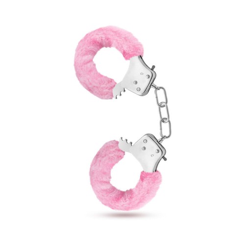 Temptasia Adjustable Faux Fur Cuffs - Pink for Playful Fun