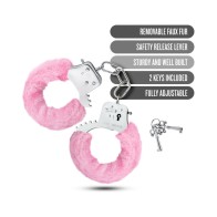 Temptasia Adjustable Faux Fur Cuffs - Pink for Playful Fun