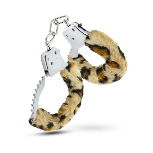 Temptasia Adjustable Faux Fur Cuffs - Leopard