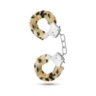 Temptasia Adjustable Faux Fur Cuffs - Leopard