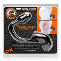 OxBalls Tailpipe Chastity Cock-Lock and Attached Buttplug Black