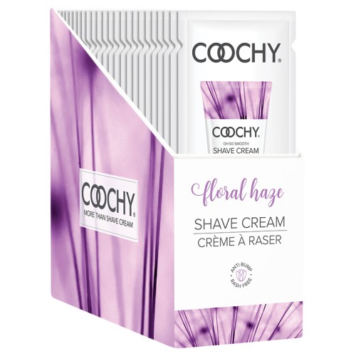 Coochy Floral Haze Shave Cream - Display of 24 Foil Packets