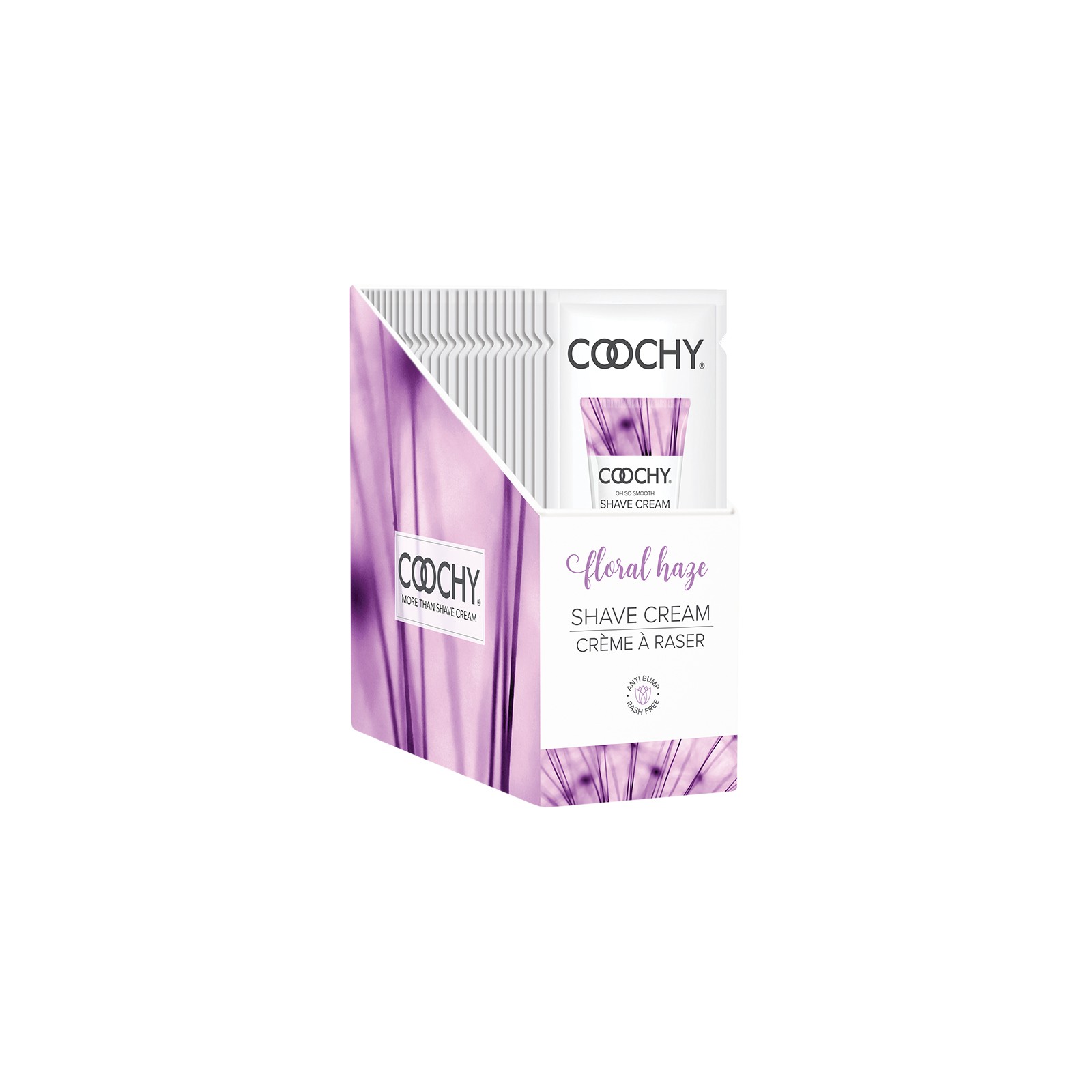 Coochy Floral Haze Shave Cream - Display of 24 Foil Packets