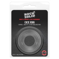 Rock Solid Anillo para el Pene Silicona Estirada con Estrías para Placer Mejorado