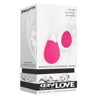 Evolved Rechargeable Remote-Controlled Egg Vibrator - Pink