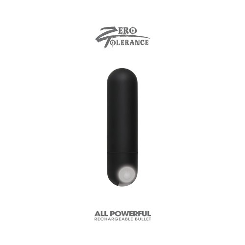 Vibrador Bullet Poderoso Negro Zero Tolerance