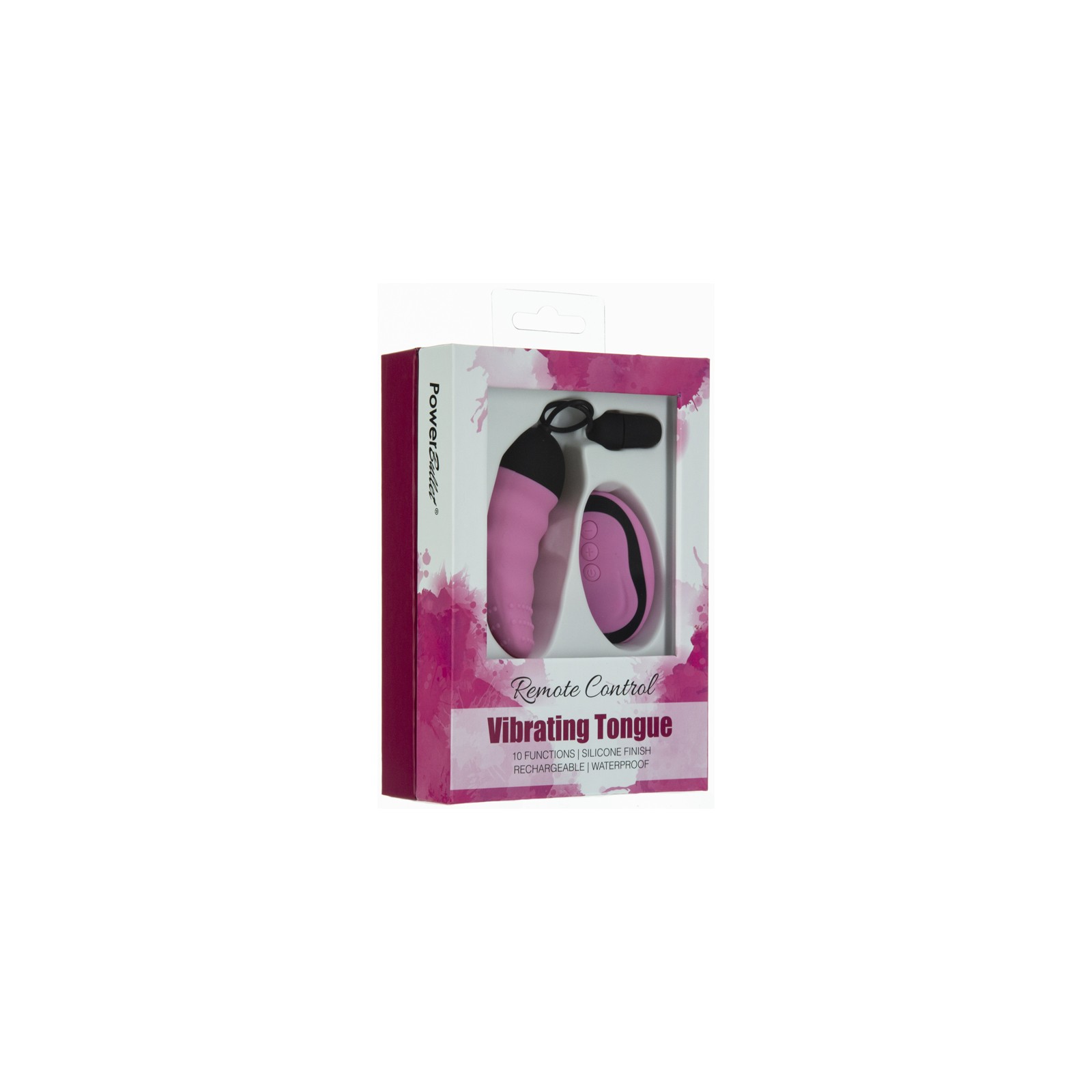 Power Bullet Vibrating Tongue Remote Control Pink