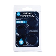 Anillos de Placer Triton para Mejorar 3 Pack Negro para Estimulación Máxima