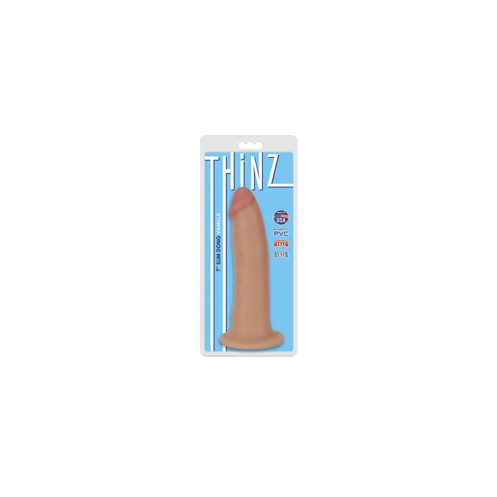 Curve Toys Thinz 7 Slim Dildo Suction Cup Beige