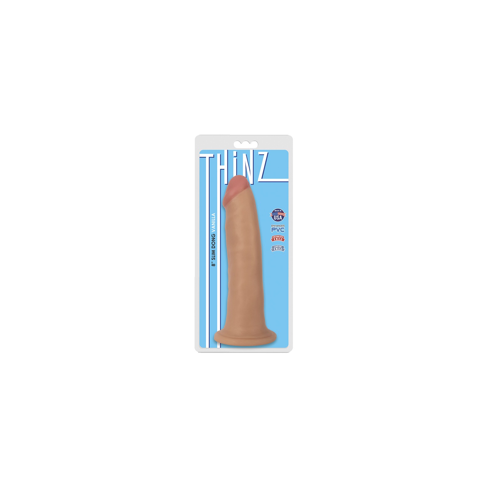 Dildo Slim Curve Toys Thinz de 8 in. con Ventosa