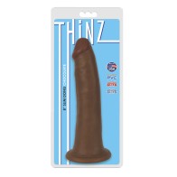 Dildo delgado Curve Toys Thinz con Ventosa Marrón