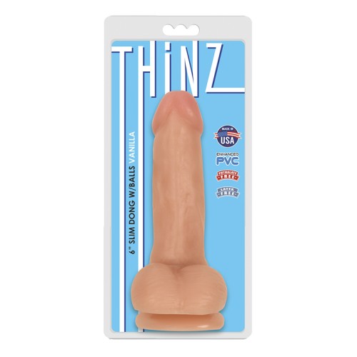 Curve Toys Slim Dildo with Balls