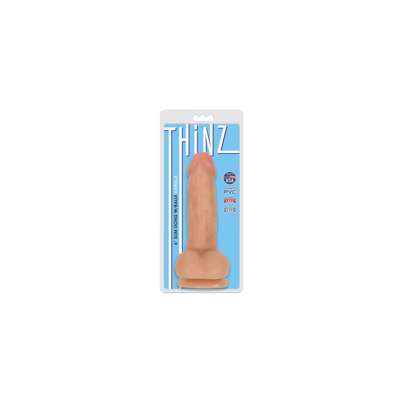 Curve Toys Slim Dildo with Balls