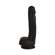 Curve Toys Thinz 7 in. Slim Dildo with Balls & Suction Cup Midnight