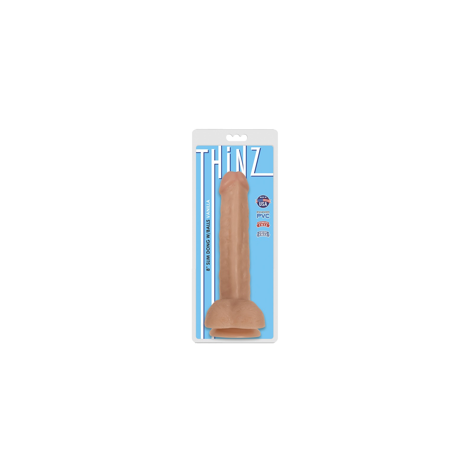 Curve Toys Thinz Slim Dildo - 8 Inches