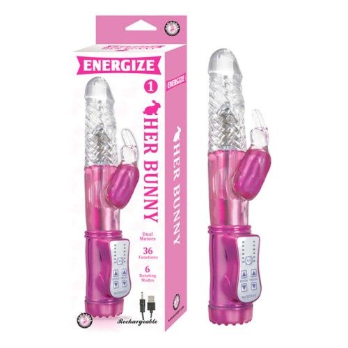 Vibrador Energize Her Bunny 1 Rosa