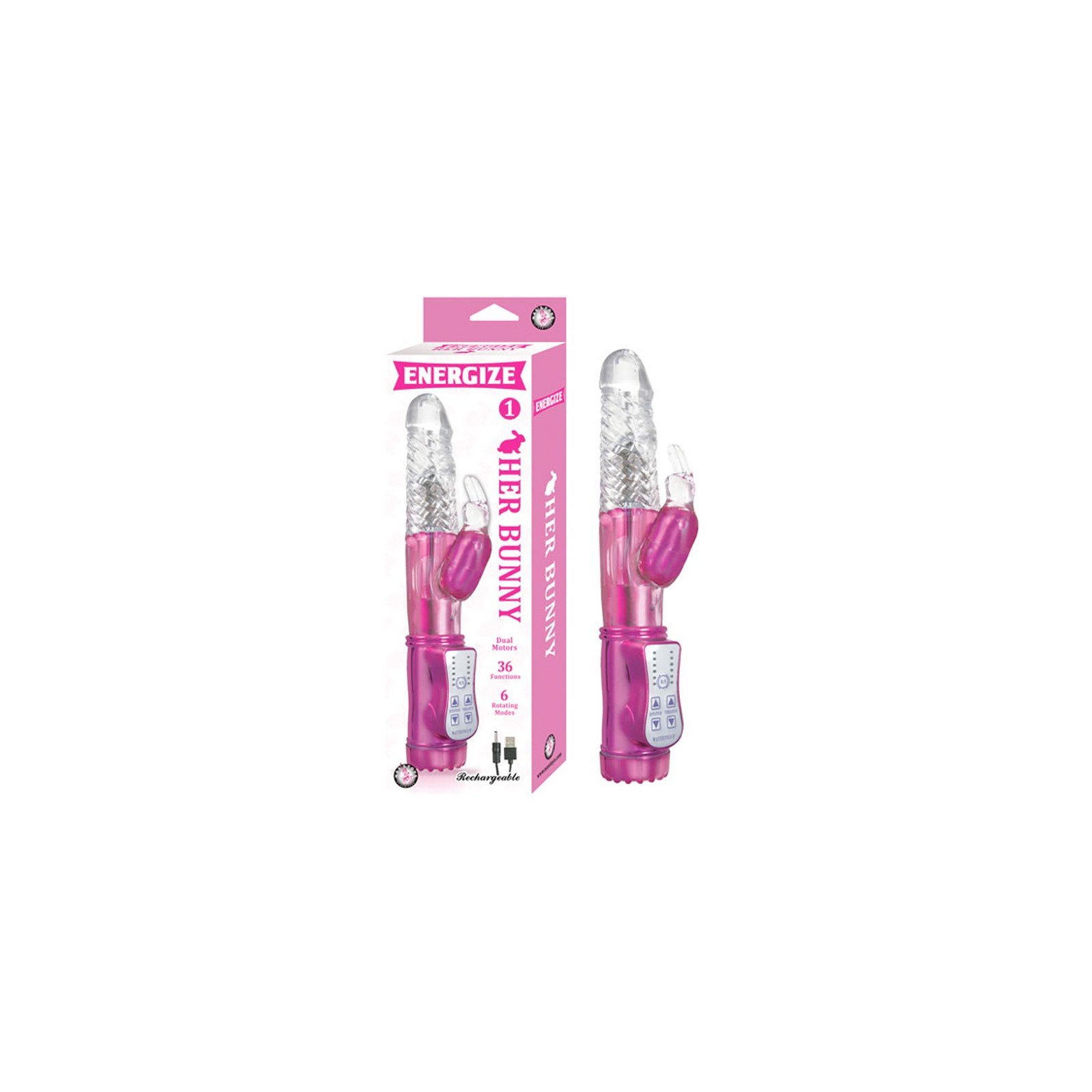 Vibrador Energize Her Bunny 1 Rosa